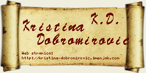 Kristina Dobromirović vizit kartica